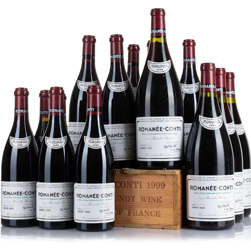 Lot 1681: 12 bottles 1999 DRC Romanee Conti